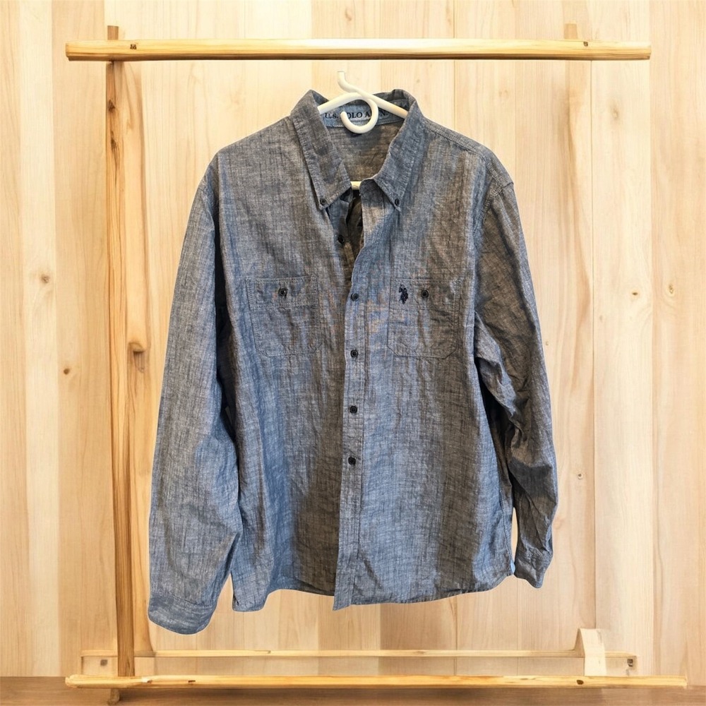 US POLO Assoc Denim Button up Long Sleeve - Size XL